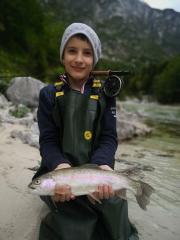 first trout on fly slovenia